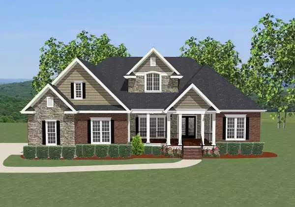 image of 2 story traditional house plan 6276